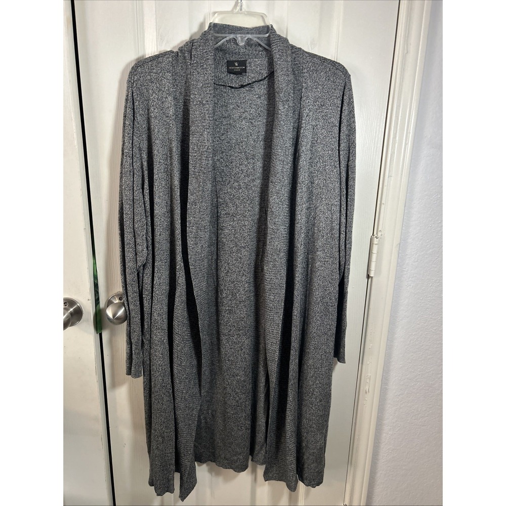 Worthington Women's Cardigan Sweater Lightweight‎ Size 1X Gray Soft